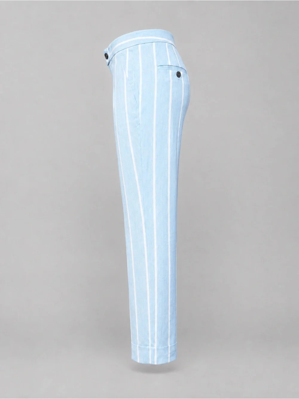 Banana Republic Avery Ankle Pants Sz 8 Blue White Stripe Linen Blend NWOT